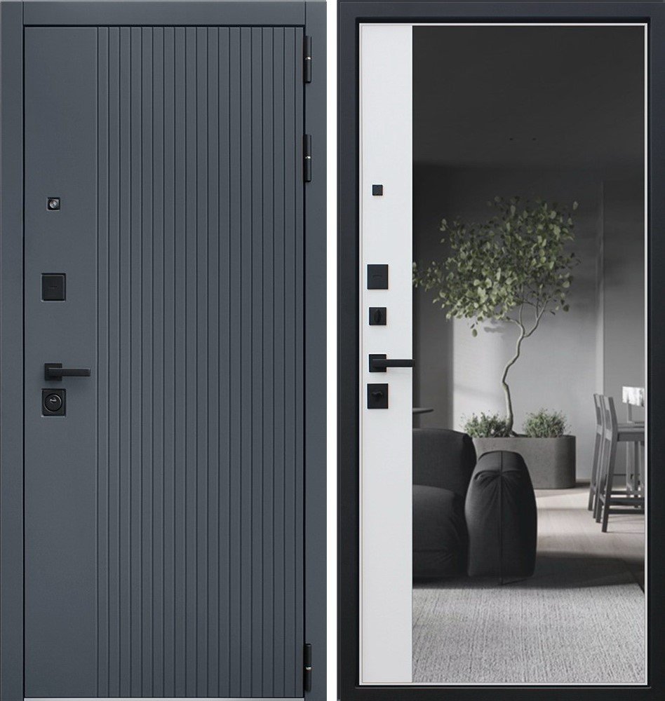 Дверь Вертикаль с зеркалом DIS006700