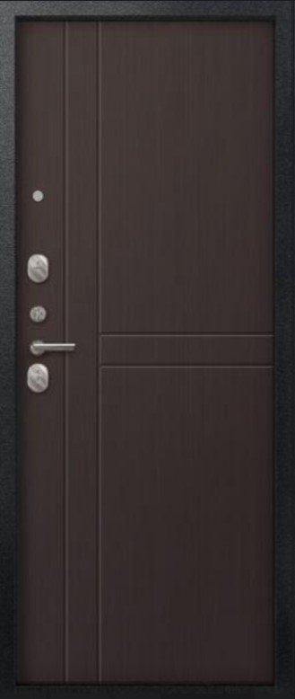 Товар Дверь V-06 Черный муар - Лиственница темная DIS007348