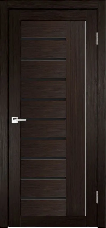 Фото Межкомнатная дверь Легенда Y-4 тон Венге Остекление Лакобель черное